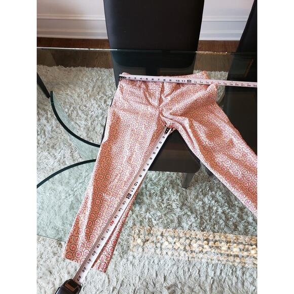 Ann Taylor Crop Pants Womens 4P Multi Cross Print Marisa Stretch Skinny Leg - Picture 7 of 11